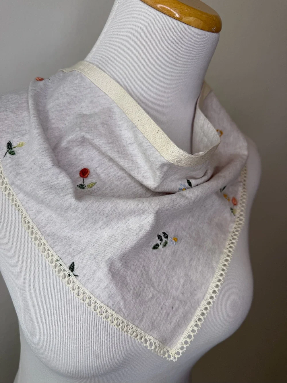 Petite Floral Cottagecore Hair Scarf Triangle